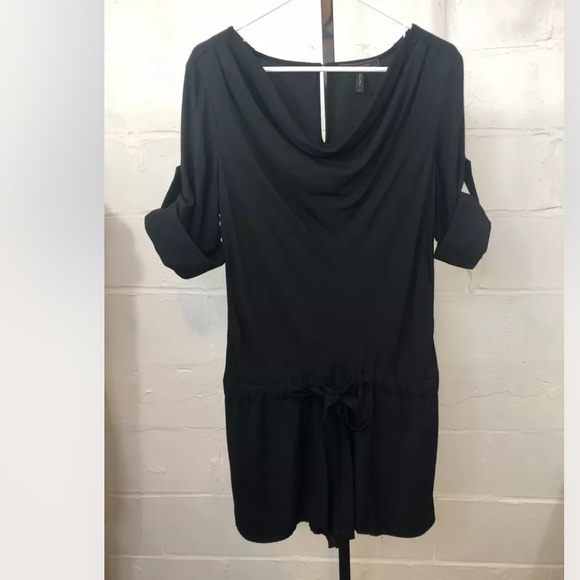 BCBGMAXAZRIA Vanda Cowl Neck Romper S Black - Picture 1 of 10